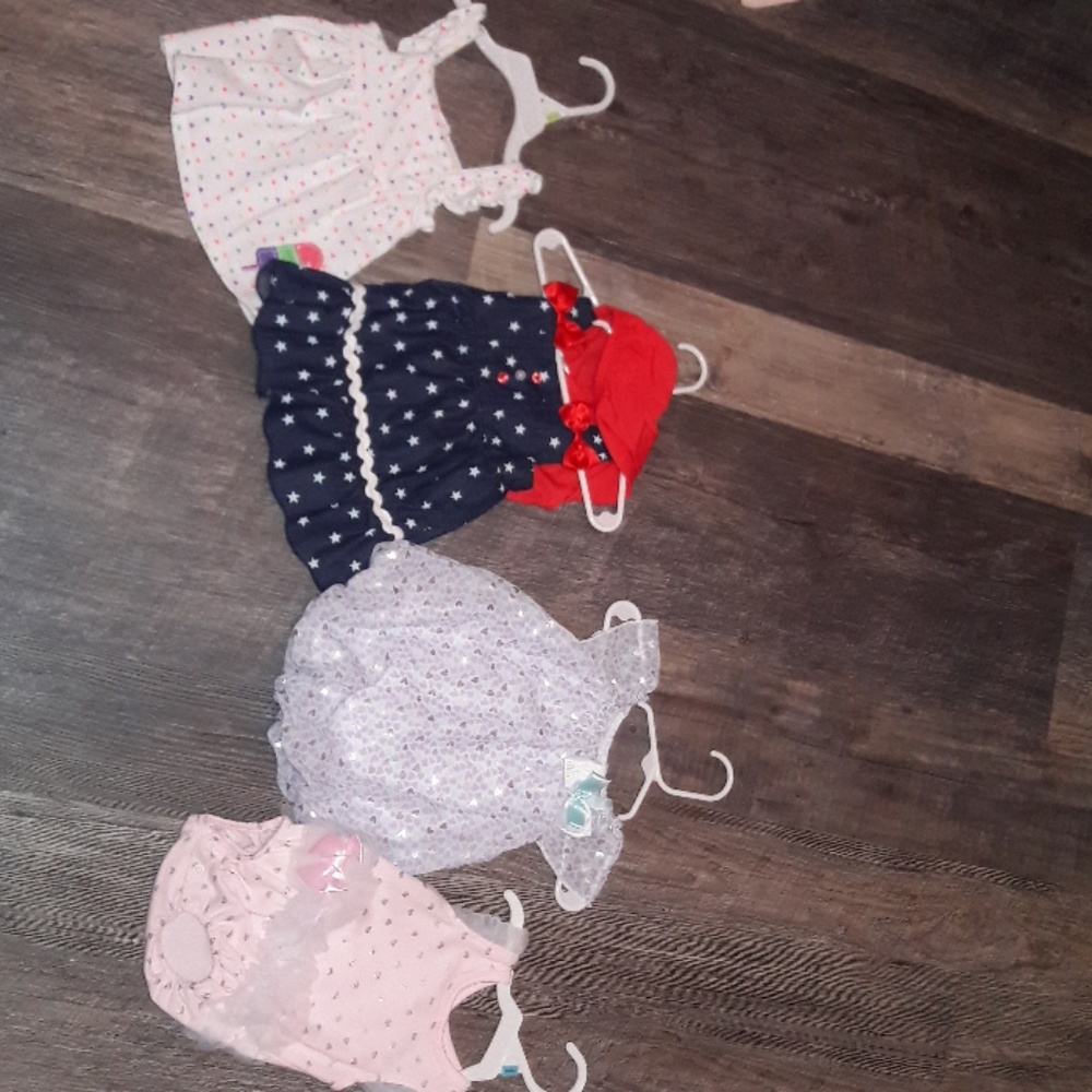 3 dresses and 1 romper